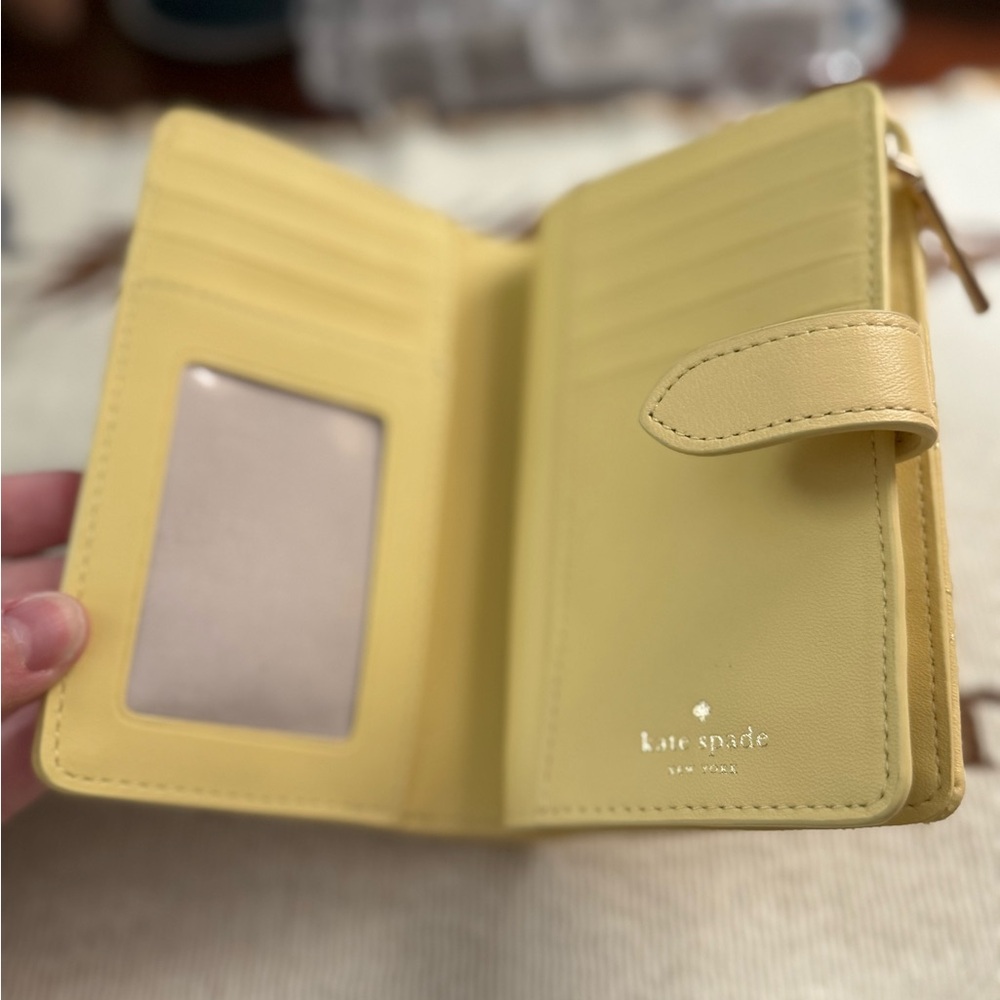 kate spade Carey Medium Compact BiFold Quilted Wallet - Butter Yellow - Picture 5 of 5